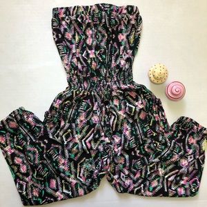 Girls Strapless Romper One Piece Multicolor 7/8